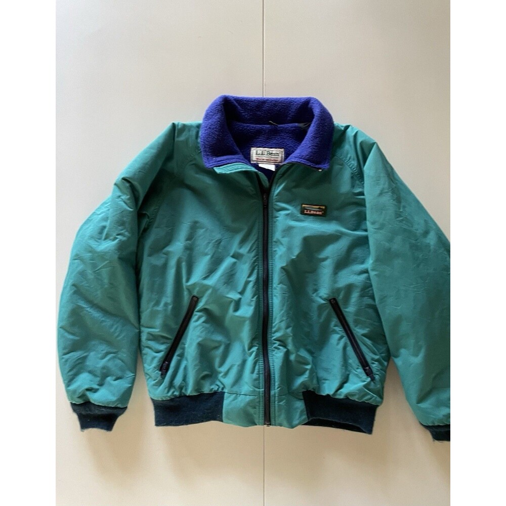 Women’s Vintage Medium L.L. Bean Fleece Lined Warm Up Jacket Made in USA - Teal